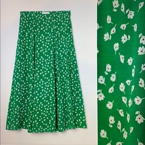 H&M midi circle flora print circle skirt